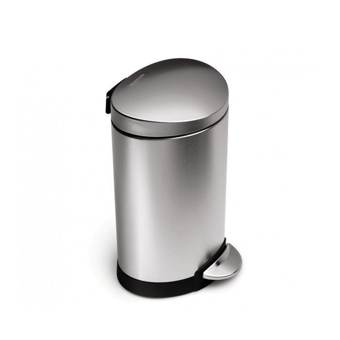 Simplehuman Semi Round Pedal Bin Stainless Steel 6L – Sonee Hardware