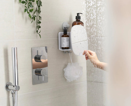Joseph Joseph EasyStore™ Compact Shower Shelf with Adjustable Mirror