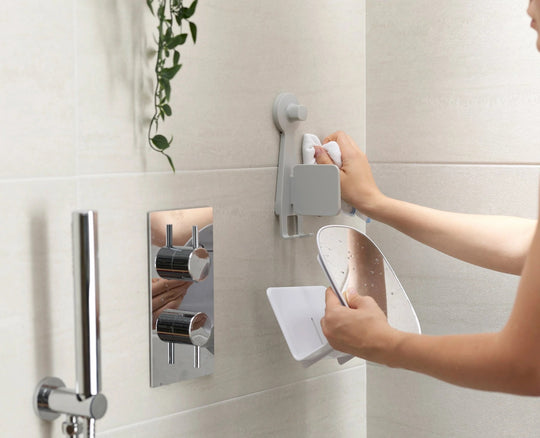 Joseph Joseph EasyStore™ Compact Shower Shelf with Adjustable Mirror
