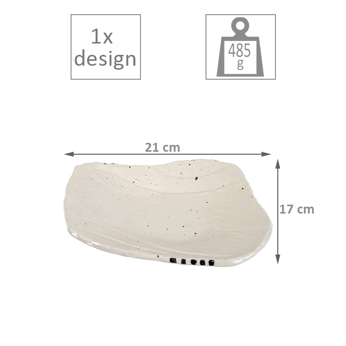 TDS Large Plates 21x17cm White 7242