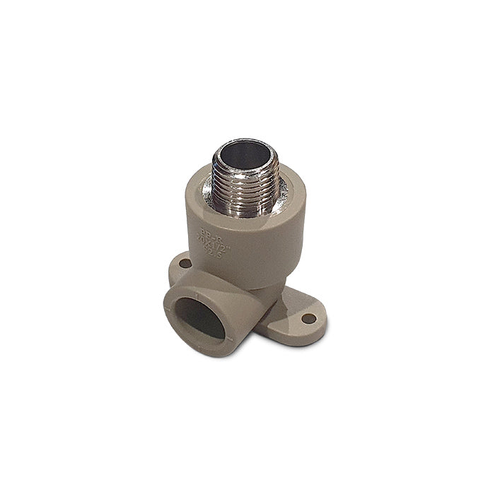 Lesso hot water male brass thread elbow with seat gray color