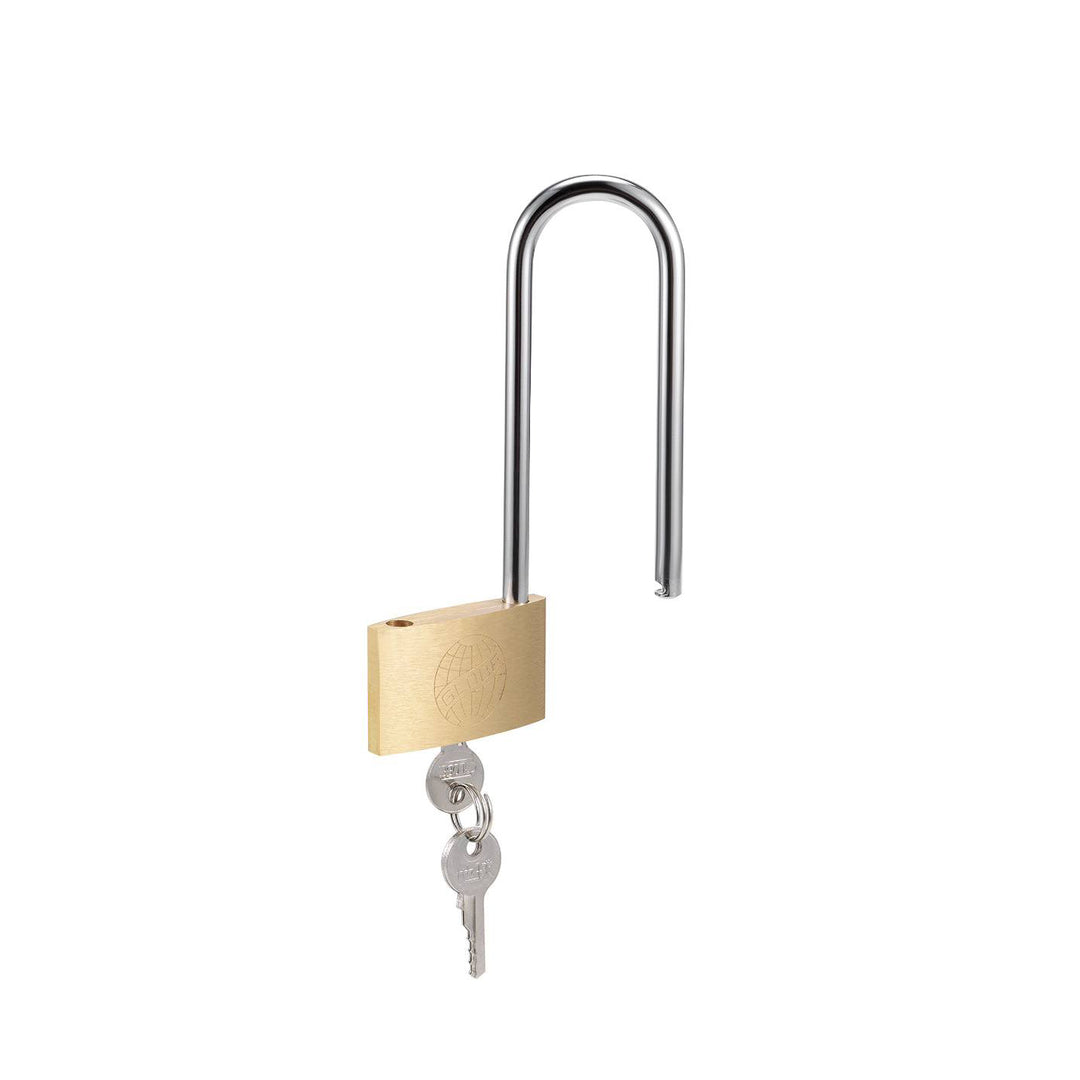 Brass Padlock Long Shackle 50mm Globe HL265L