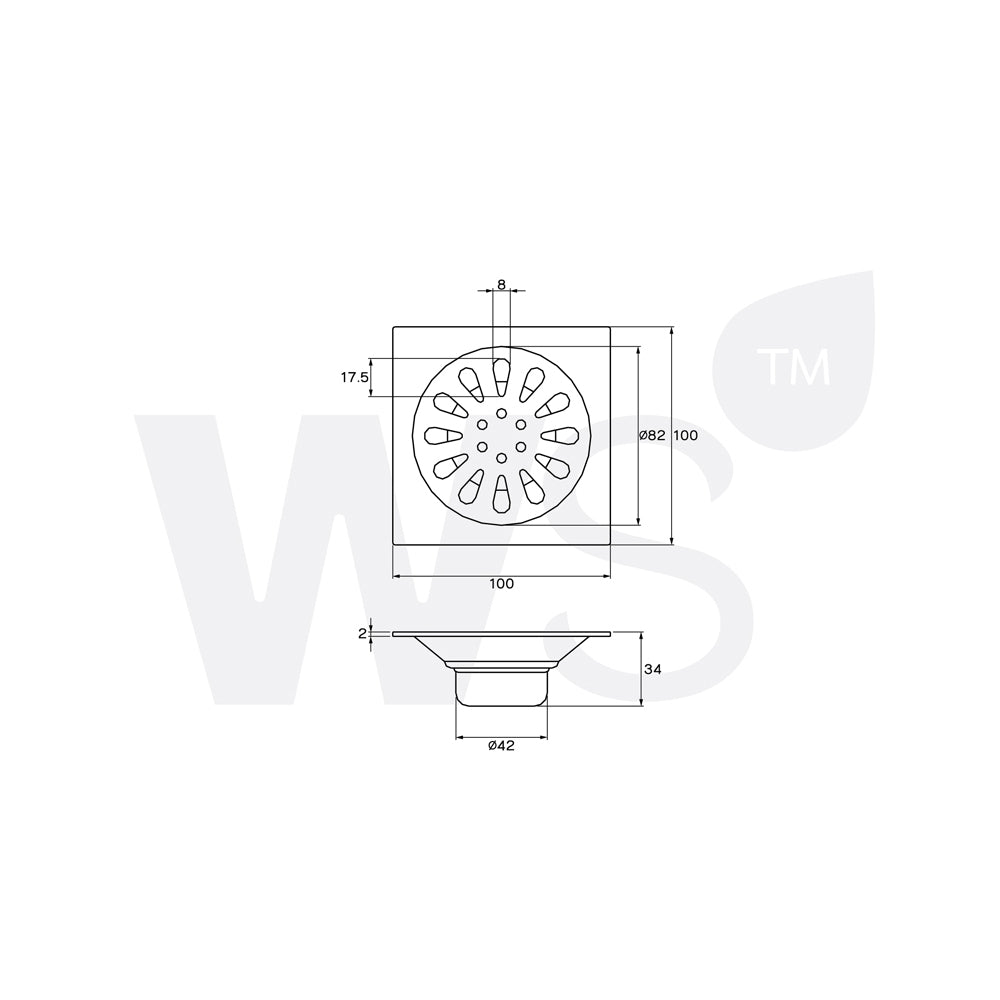 Floor Drain 4 Inch FD-4303