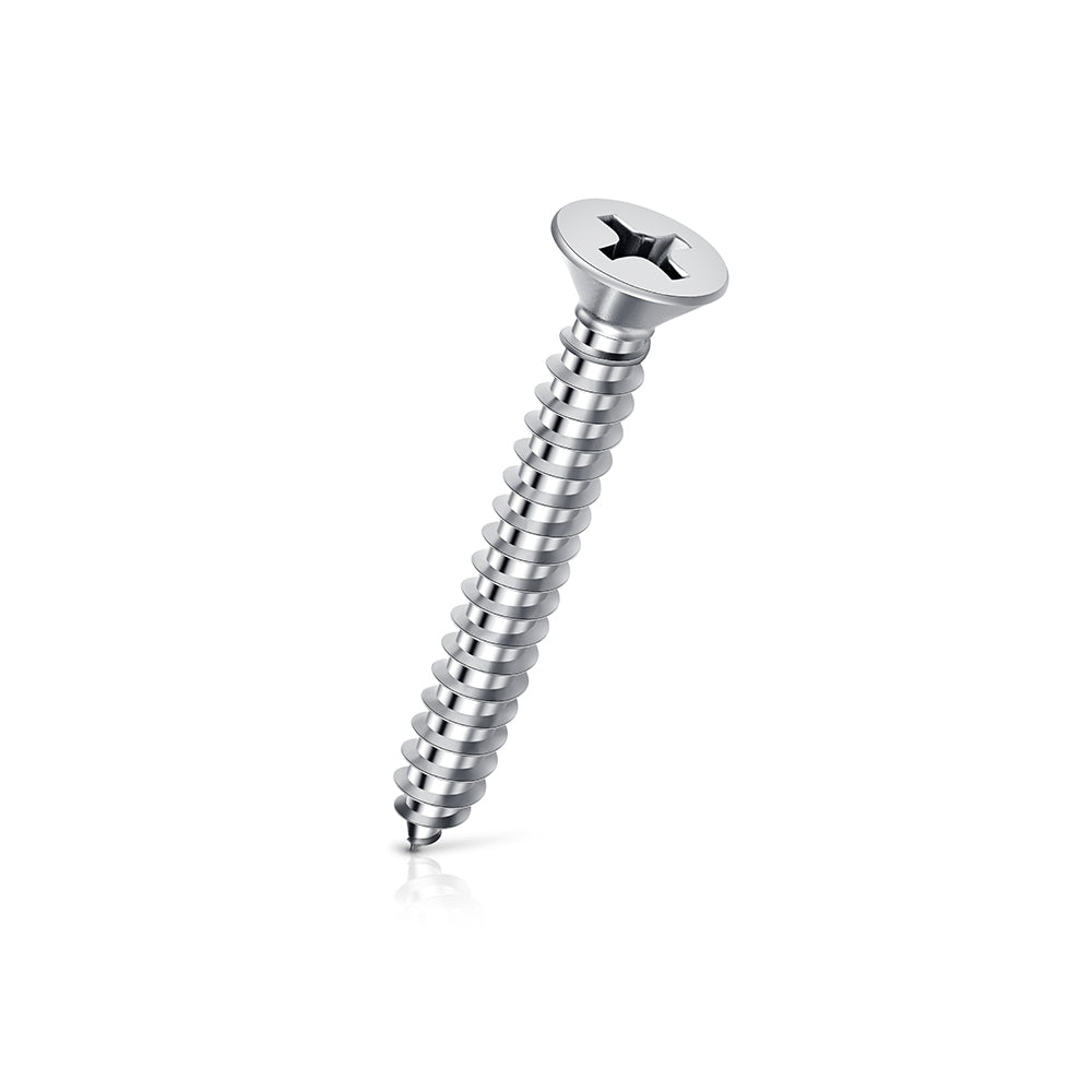 SS304 Self Tapping Screw F/H 2 ½ Inch  #8