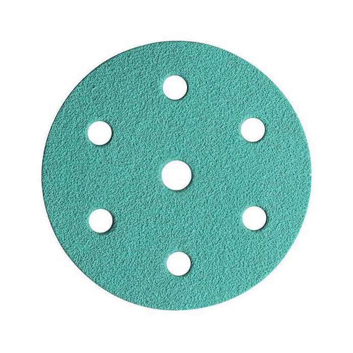 Green Velcro Disc 150mm 6 Hole 80 Grit