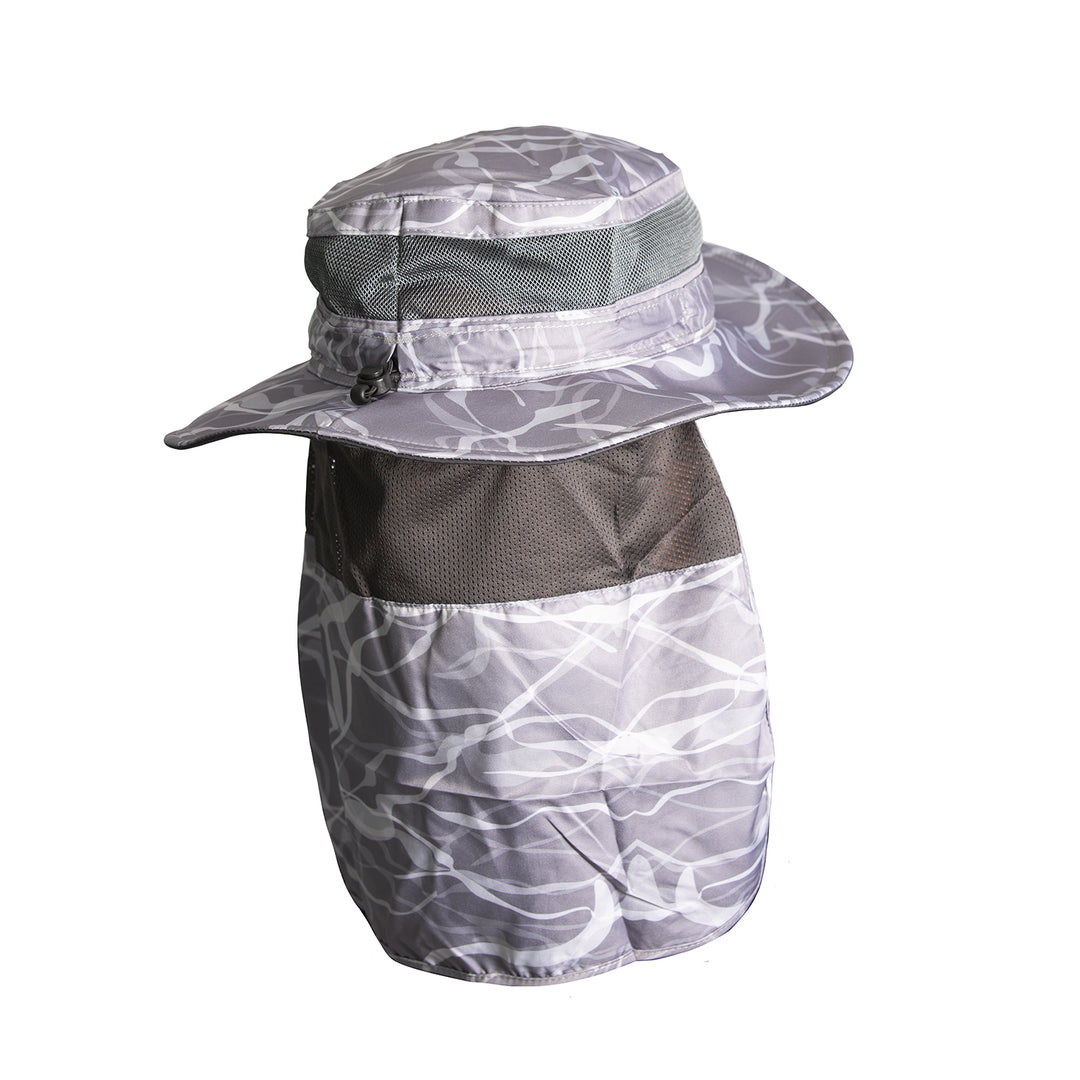 Maakeyolhu Grey Bucket Hat With Neck flap RCF28 UV Sun Protection
