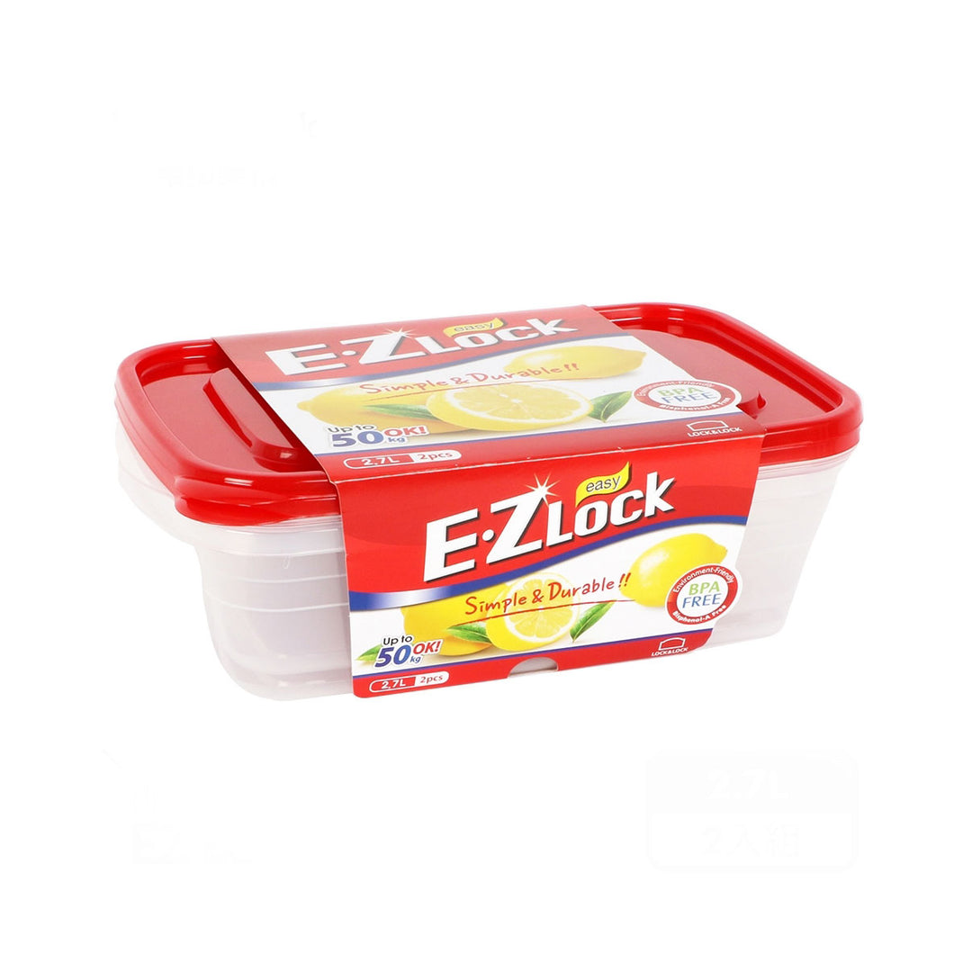 EZ Lock Rect. 2.7L Container 2pc Set
