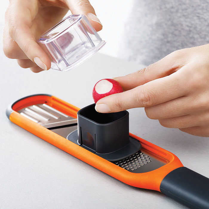 Handi-Grate 2-in-1 Mini Grater & Slicer-Orange