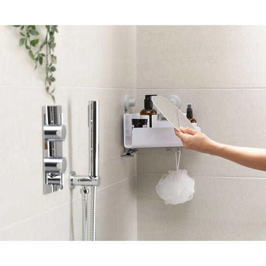 Joseph Joseph EasyStore™ Corner Shower Shelf with Removable Mirror