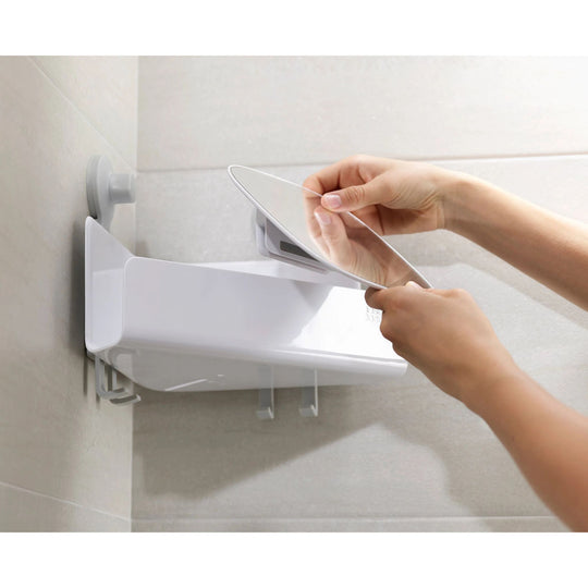 Joseph Joseph EasyStore™ Corner Shower Shelf with Removable Mirror