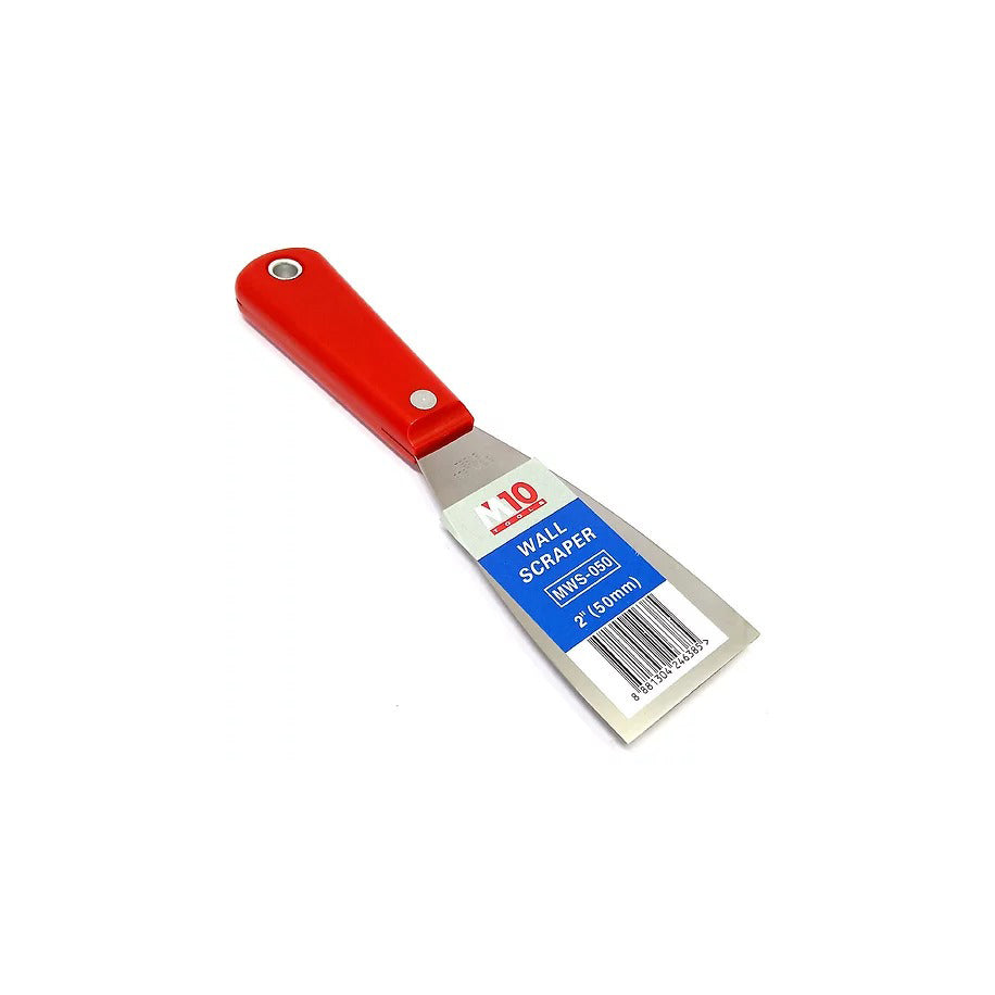 SS Wall Scraper W/Red Handle 2''