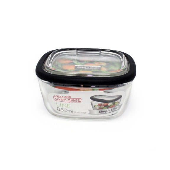 Oven Glass Line Square Container 850ml