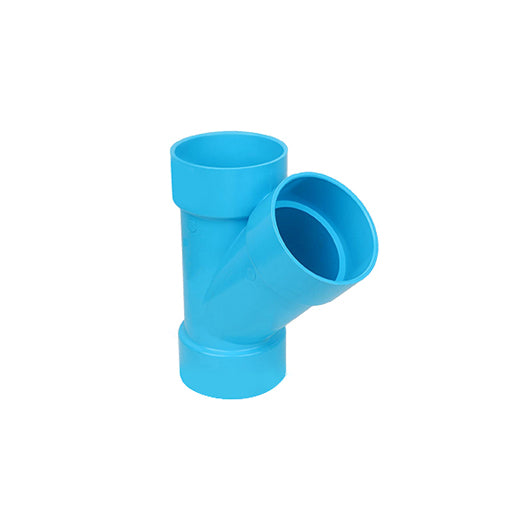 PVC 45 Degree Y Tee 3" Blue