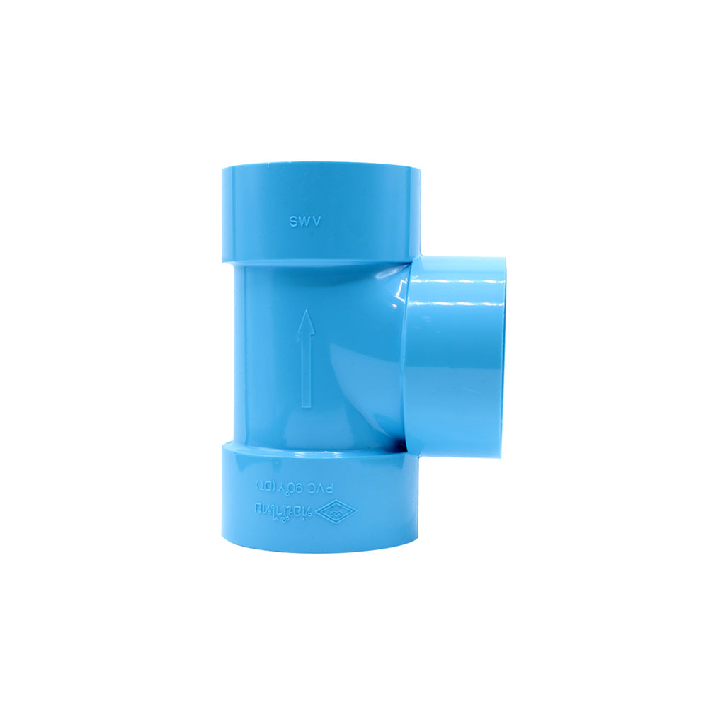 PVC 90 Degree Tee 90y (DT) 3" Blue