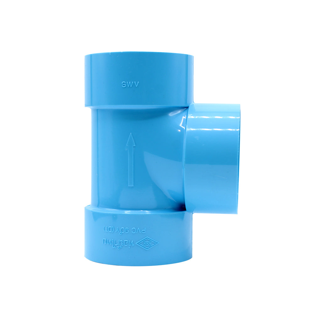 PVC 90 Degree Tee 90y (DT) 6" Blue