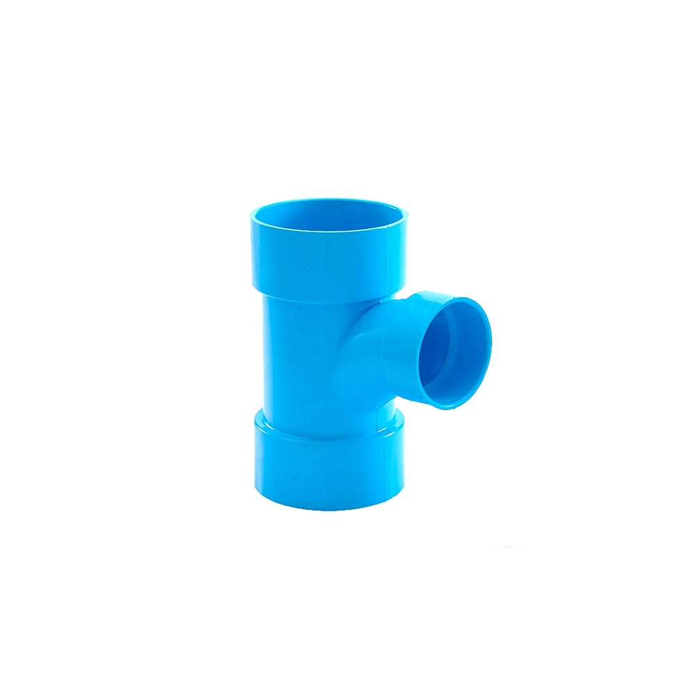 PVC 90 Degree Reducing Long Radius Y (LT) 4" x 2" Blue