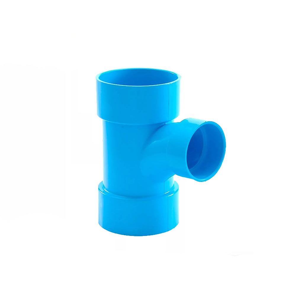 PVC 90 Degree Reducing Long Radius Y (LT) 4" x 1½" Blue