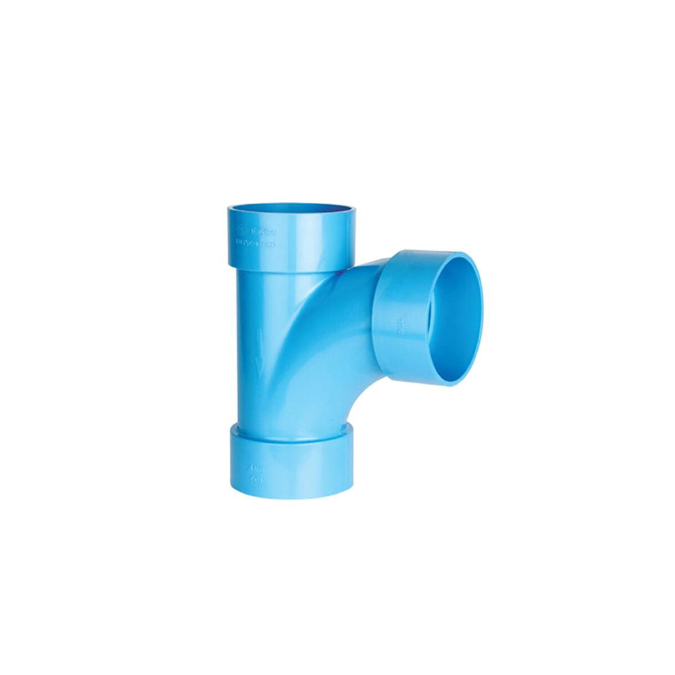 PVC 90 Degree Long Radius Tee Y (LT) 2" Blue