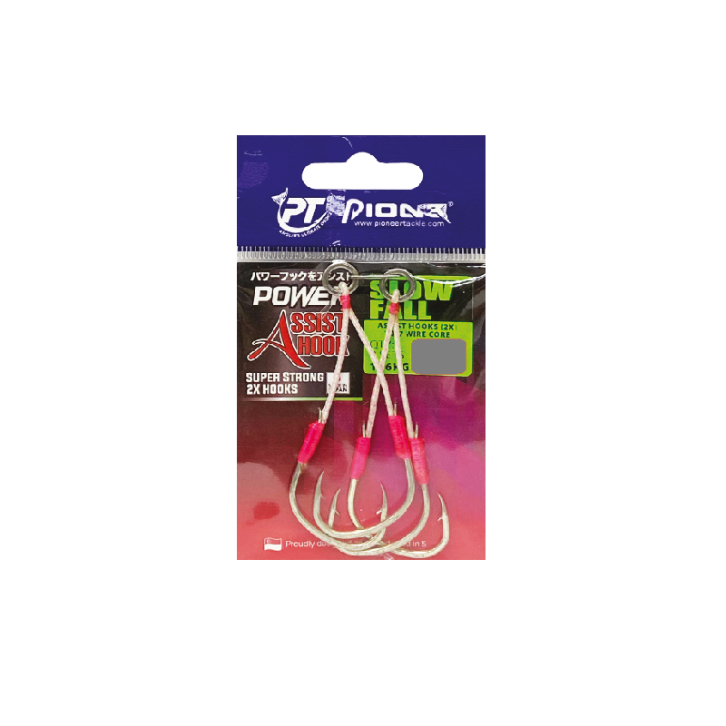 Pioneer Slowfall Assist Hook:3/0 30mm-Flu Pink