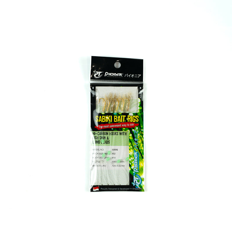 Pioneer 626G Sabiki Rig Hook 04 Pearl Flasher