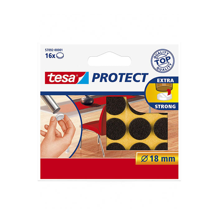Anti-Scratch Surface Protector Felts Pre-Cut Round Brown