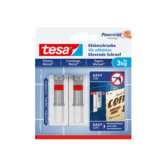 Powerstrip Adhesive Screw Adjustable For Tiles Upto 3kg