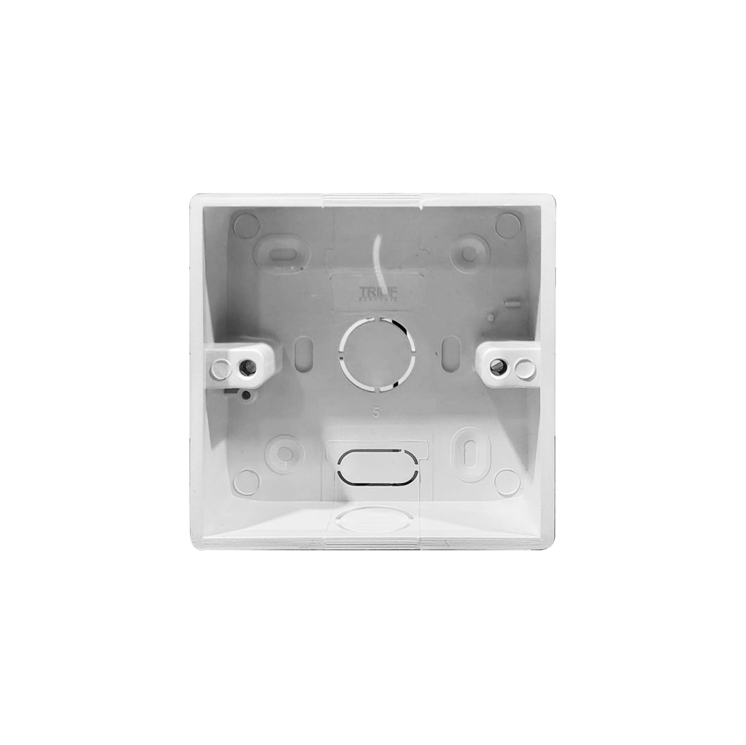 Trilif 1 Gang Plastic Surface Mounting Box white