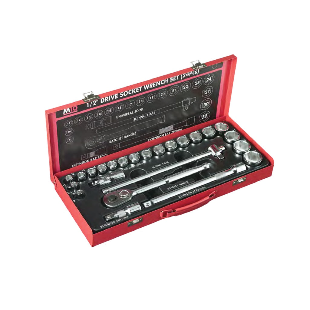 M10 - 419mb 1/2'' Dr 24pcs Socket Set