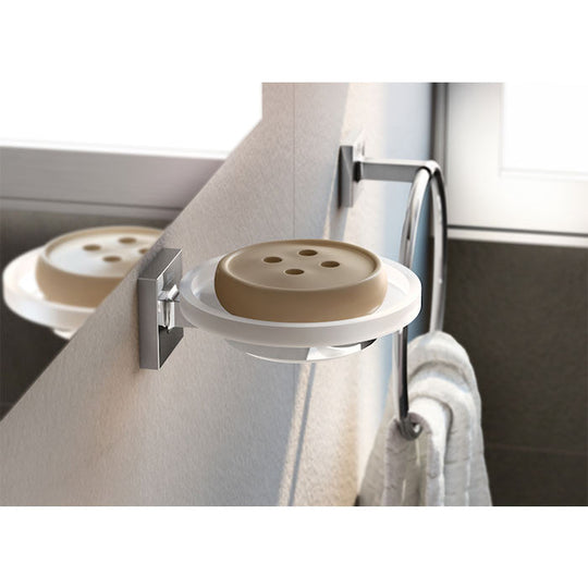 Roca Cubica Soap Dish Brilliant Chrome