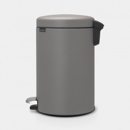 Brabantia NewIcon Pedal Bin Mineral Concrete Grey 12ltr