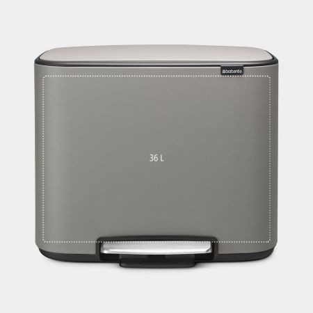 Brabantia Pedal Bin Mineral Concrete Grey 36L