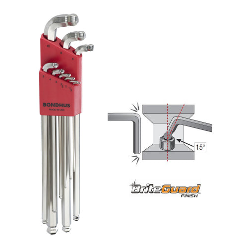 Bondhus Double Ball End L-Wrench Set 9pc