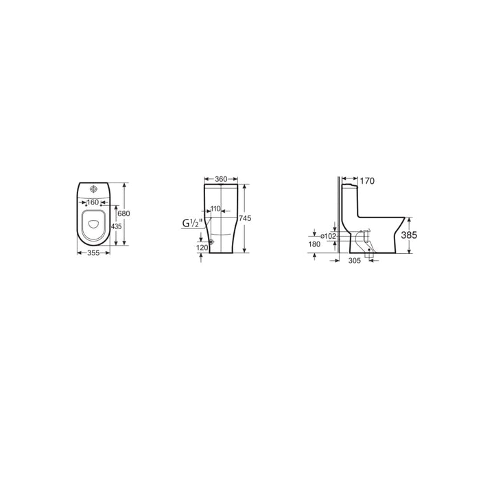 Roca Nexo One piece WC with dual outlet