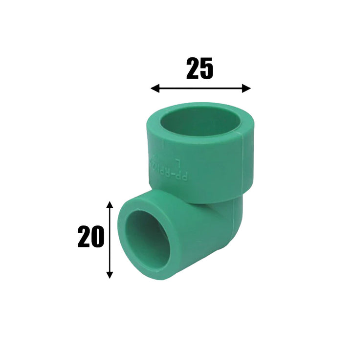Lesso Reducing Elbow 90°, Green Color, 25mm x 20mm