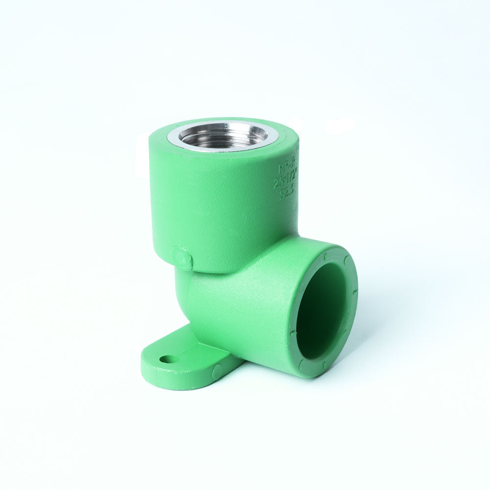 Lesso Female Brass Thread Elbow with Seat, Green Color, 20mm