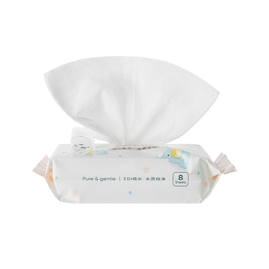 Baby Holiday Baby Thick Soft Wet Wipes (8 Wipes×8 Packs) 2011595110102 Miniso