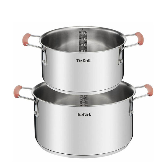 Tefal Optispace Stainless Steel Cookware Set 6 PCS (ORANGE)