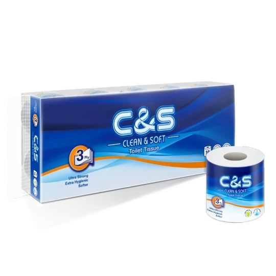 C&S Toilet paper ultra soft 206 sheets x 3 ply 140G, TJ001-10X