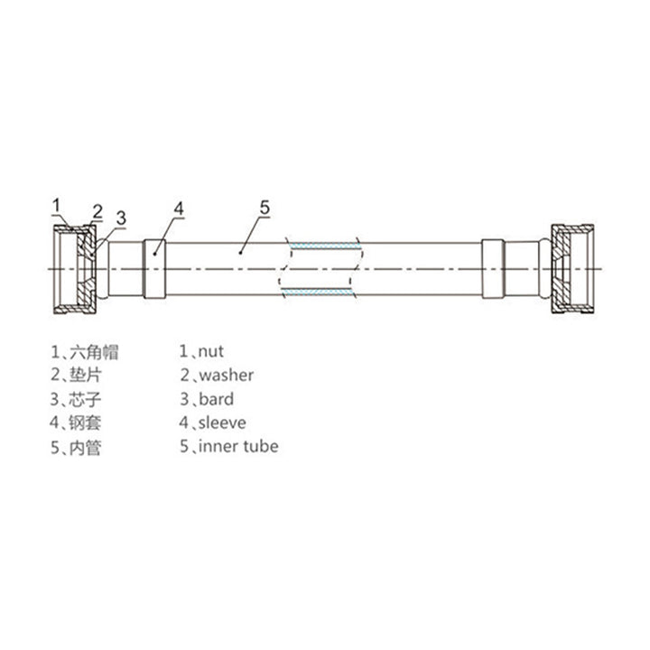 WASHING MACHINE HOSE WM1001 3/4&