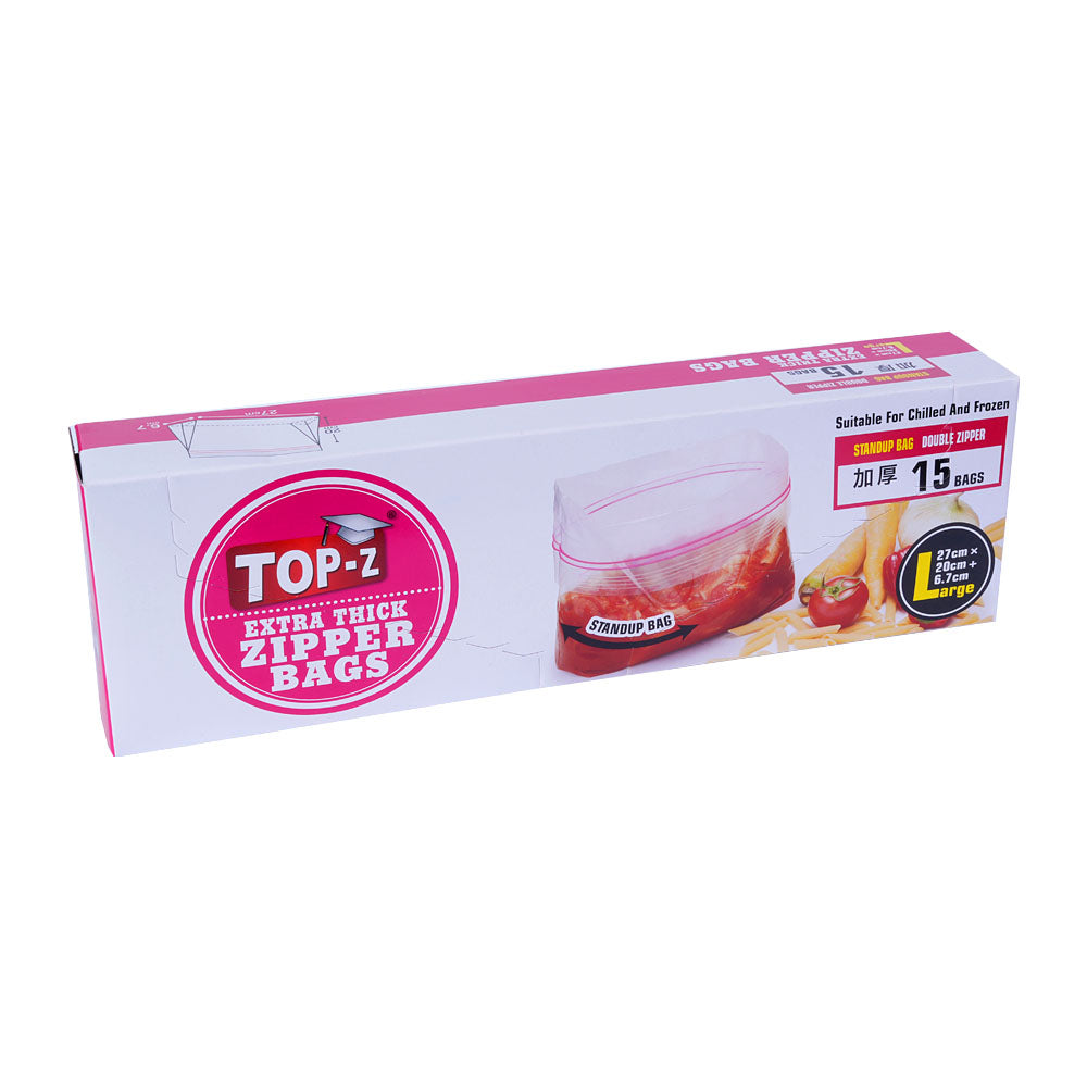 Top-Z Rose Zipper Bag L 27X20X3.35cm 15pc/pack