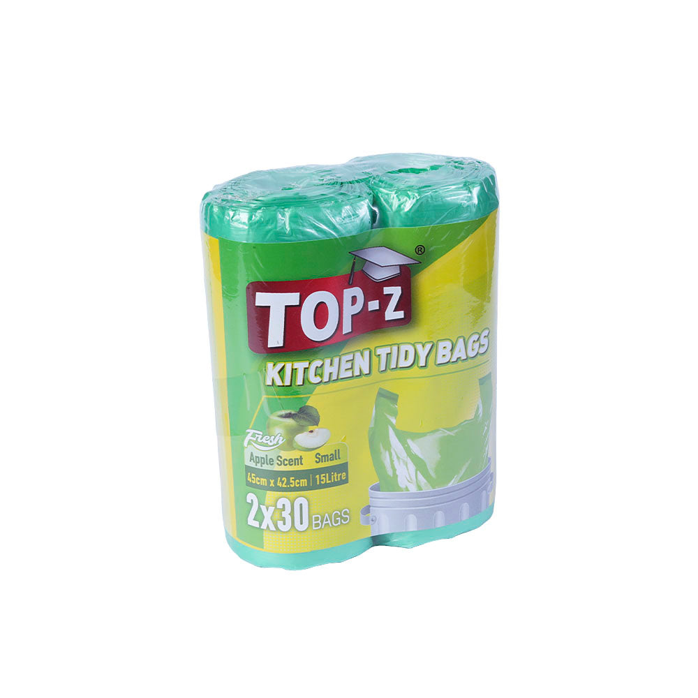 Top-Z Garbage Bag W/T-Shirt S 18"X22" Apple Scent 30Pc/PAC