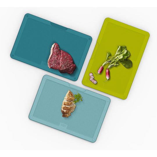 Joseph Joseph Duo 3pc Chopping Board Set W/case Opal