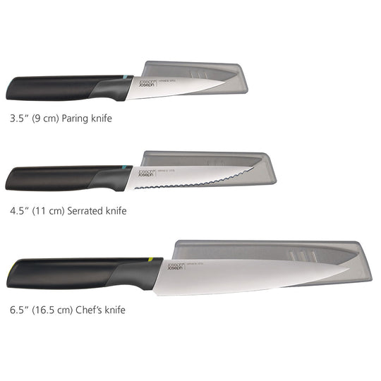 Joseph Joseph Duo 3pc Knife Set Opal