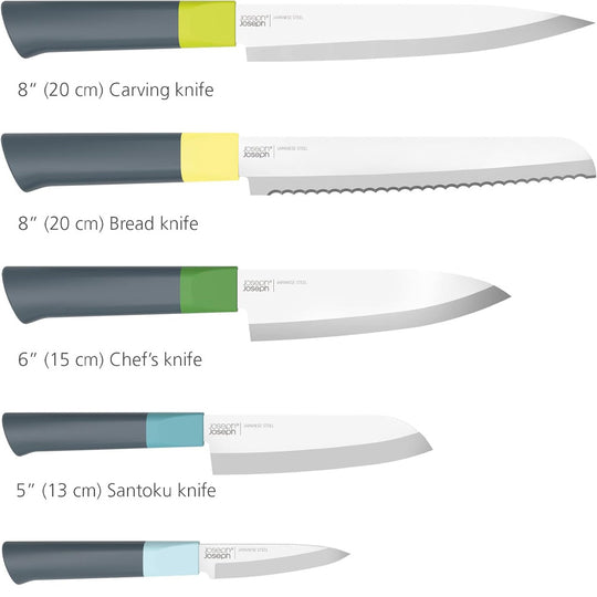 Joseph Joseph Duo 5pc Knife Block Set Opal