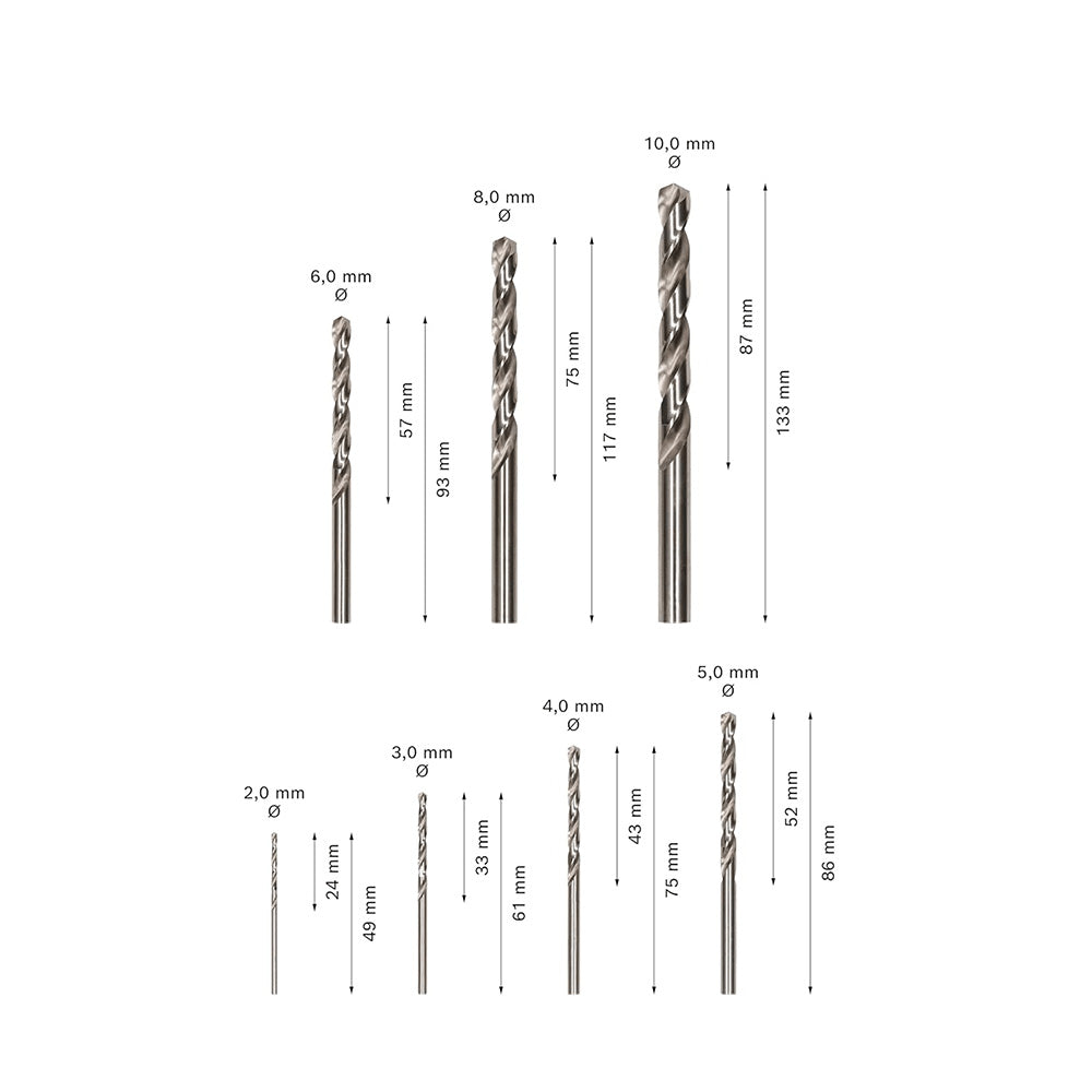 Bosch Drill Bit Hss-co Mini X-line 7pc Set