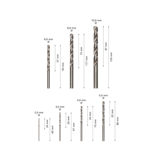 Bosch Drill Bit Hss-co Mini X-line 7pc Set
