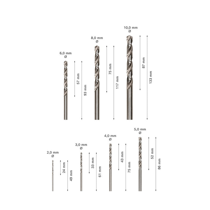 Bosch Drill Bit Hss-co Mini X-line 7pc Set