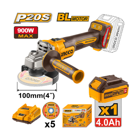 Ingco Cordless Angle Grinder CAGLI261021