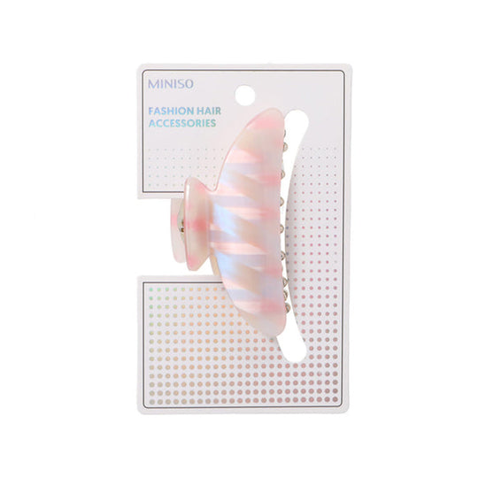 Miniso Pink Garden Patterned Hair Claw Clip 2017147810100