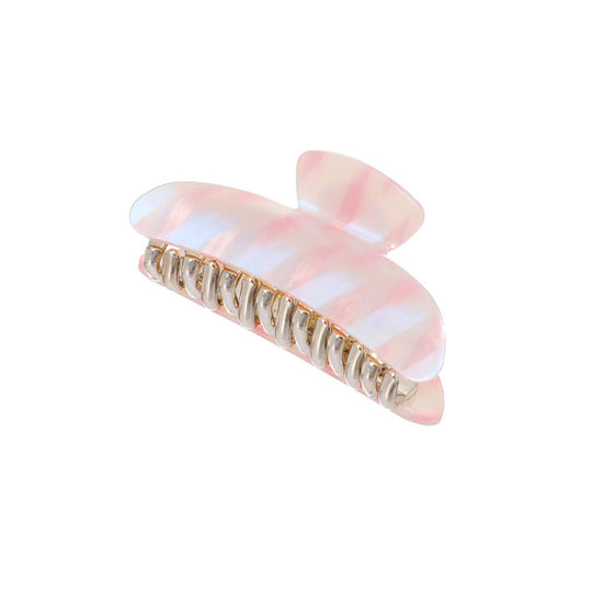 Miniso Pink Garden Patterned Hair Claw Clip 2017147810100